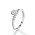 Pierścionek owalny diament białe złoto 0.60 ct. SBPZ_053